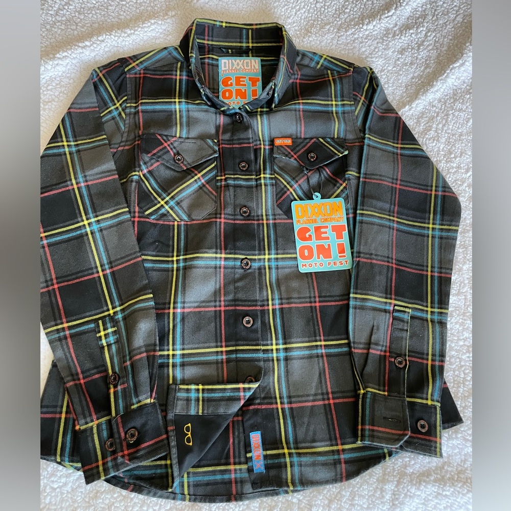 DIXXON Black Plaid Button Down Shirt